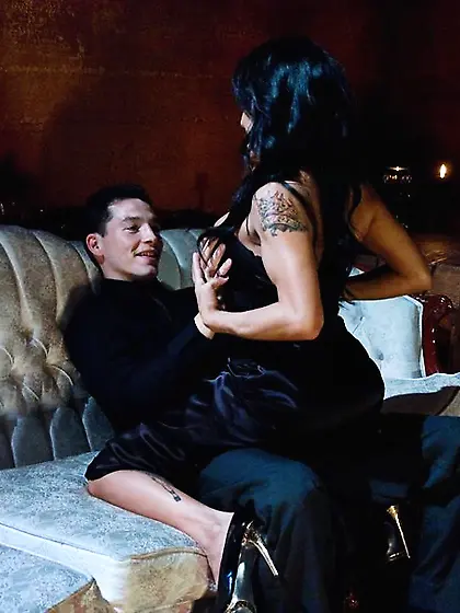 Couple formal attire naked