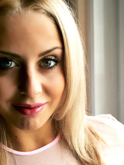 Russian blonde natural tits