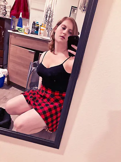 Sexy Sissy Girl in Plaid Skirt 1