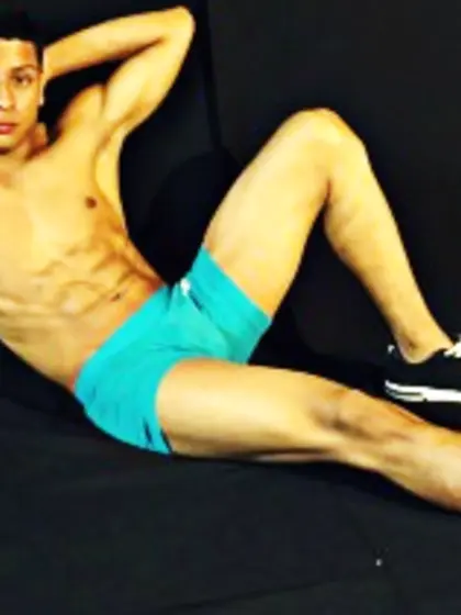 Brunette Young Man Cristian Dancing.