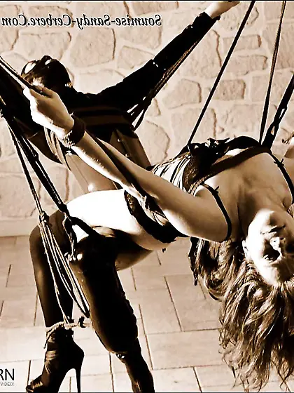 Hog Tied Bondage & Discipline restrain bondage soumise sandy and