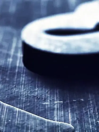 Brunette dressed in red masturbating on the...