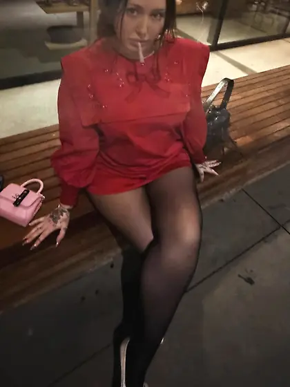 Noah Cyrus in red for Christmas