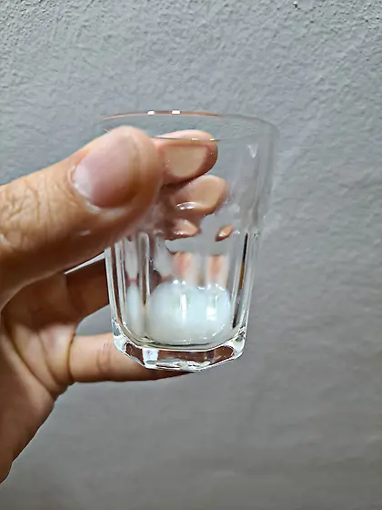 Cum in shot glass