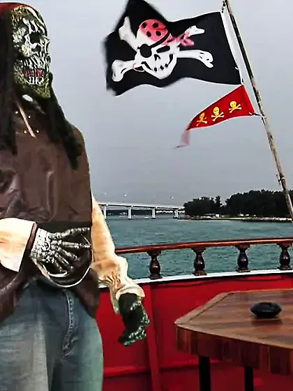 Jolly black pirate guy