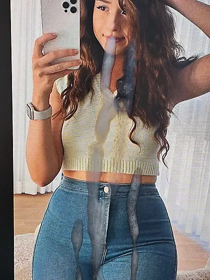 Enjoying my Precum while Edging to Pokimane