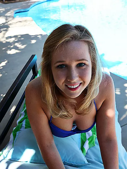 Addison Heart gets off her sexy blue lingerie and shows her nast