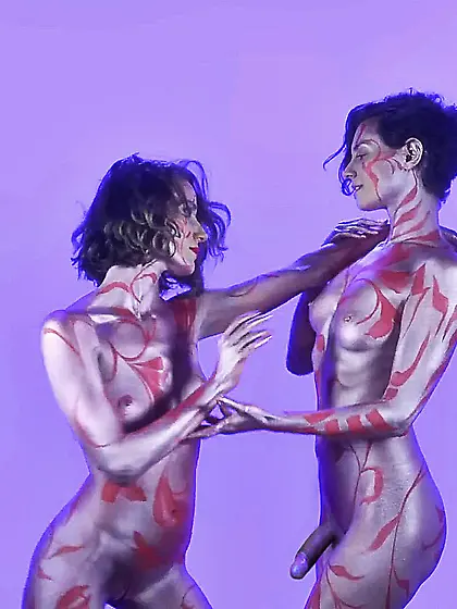 body painted sexy dance