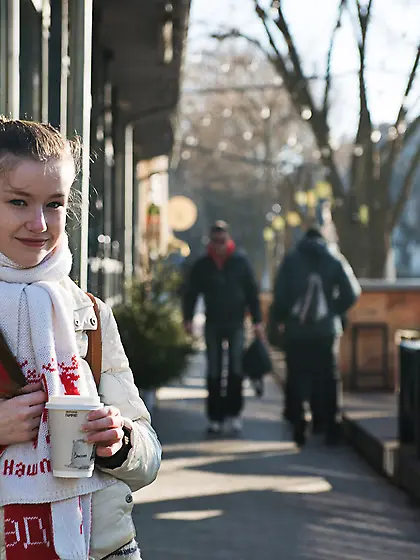 Pale brunette with natural breasts taking off her tight denim sh