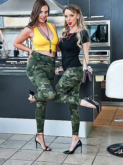 Pristine Edge and Kenzie Love showing off their excellent cock h