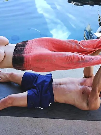 Post-workout poolside pounding