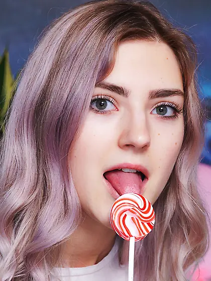 Eva Elfie enjoys stripping to her socks and toying her bald puss