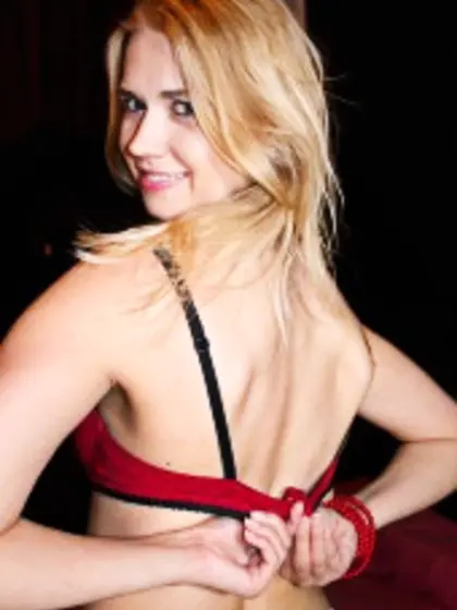 Cute blonde slut deliciously