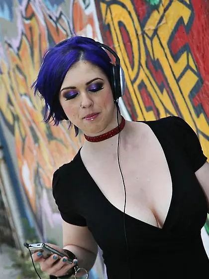 Raunchy black men are feeding Larkin Love???s pussy and mouth wi