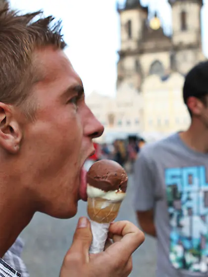 Picked street handsome twink