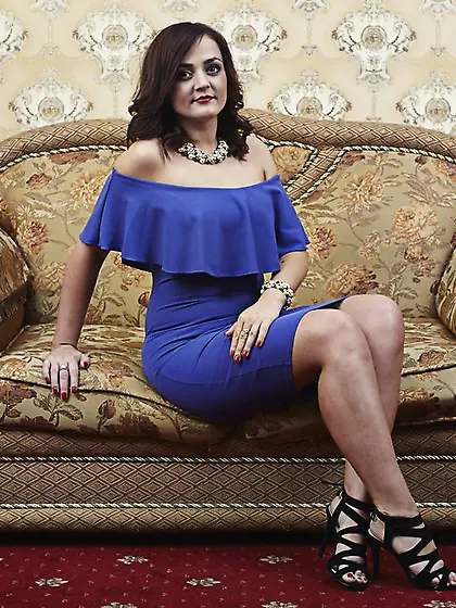 White girl brown hair