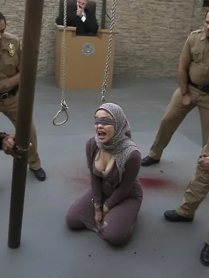 Prisoner of war being executed