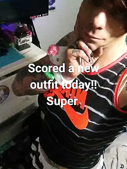 Stephanie in her new outfit