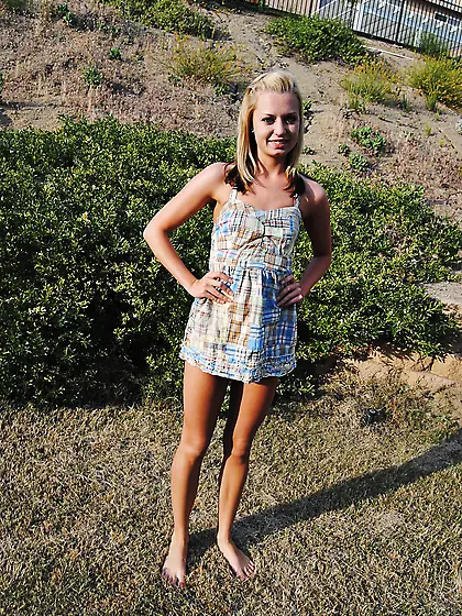 Blonde teen funny dress