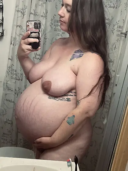 Chubby Pregnant Girlfriend Hairy Pussy Huge Tits