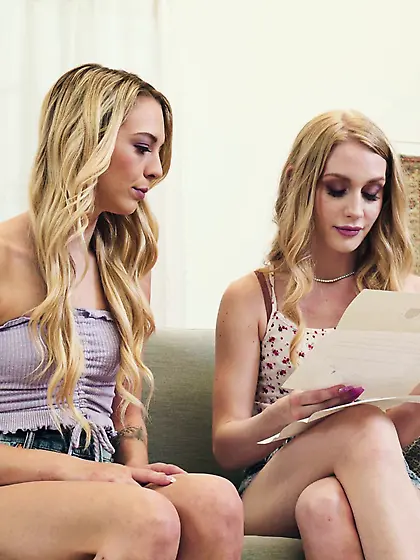 Lily Larimar and Emma Starletto licking each other in sixty-nine