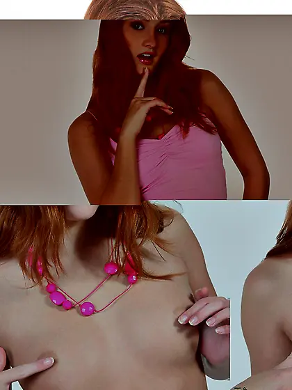 Enticing softcore with brunette Denisa Heaven stripping off her