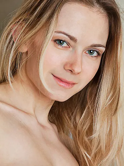 Lovely nude harlot takes