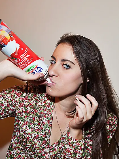 Cute teen girl white