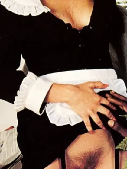 Black seventies guy sharing