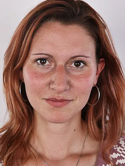 Redhead Kirsten Plant during audition shows she is proud owner o