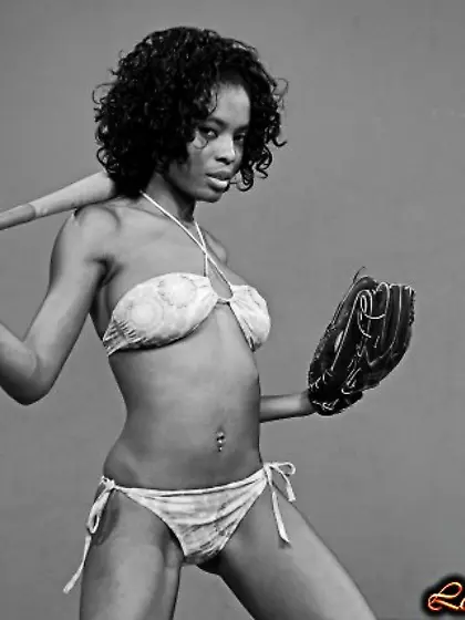 Bodacious ebony chick baseball