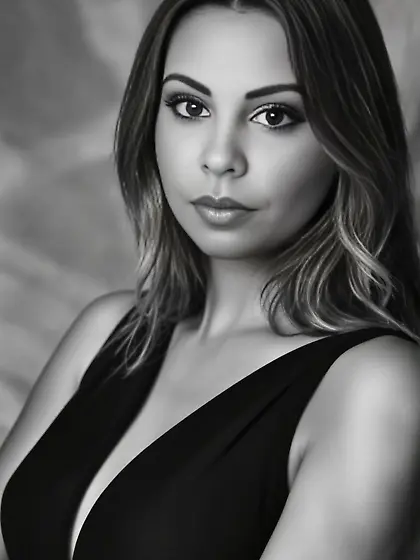 Sexy Latina gray scale