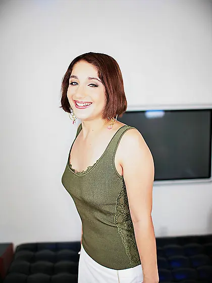 Holly Allure looks so happy when sucking cock and tasting the fr