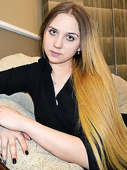 White teen blonde hair