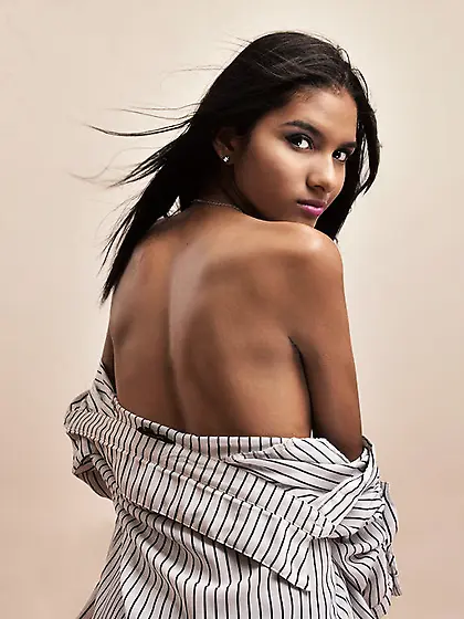 Latin teen black hair