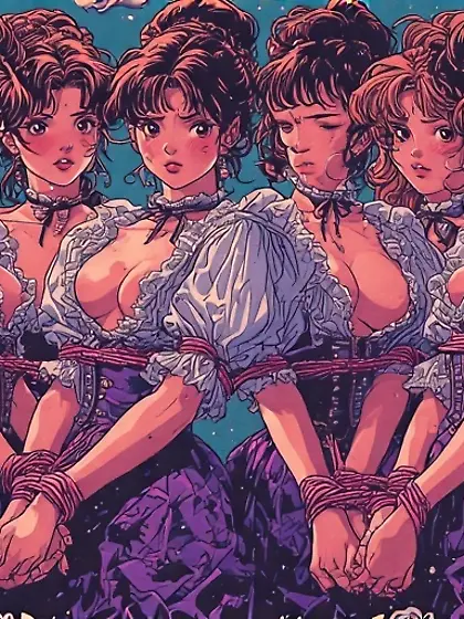 Babes in bondage from my imagination inked by AI