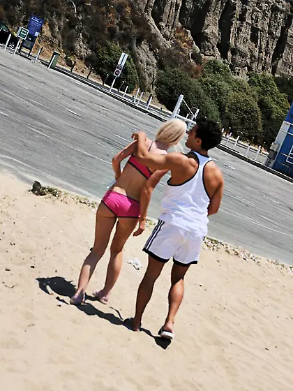 Big boobed blonde sweetie Kenzi Marie getting impaled on sturdy