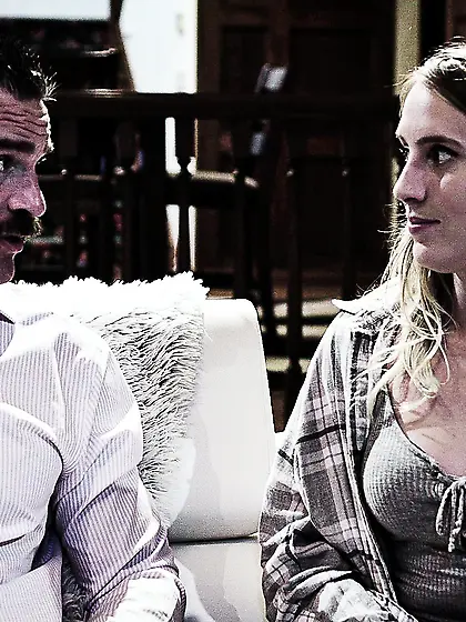 Slutty chick Cadence Lux gets roughly fucked in threesome