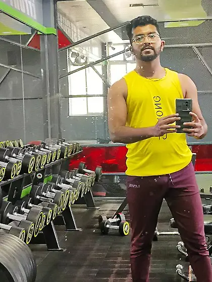 Desi Indian submissive slave gag underwear bulge