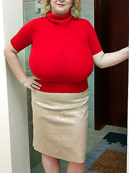 Crimson Sweater Opening Up