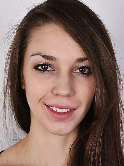 Teen brunette strips brown