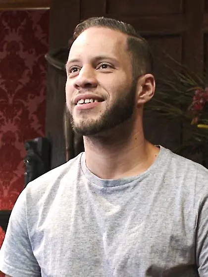 Red bearded lad high