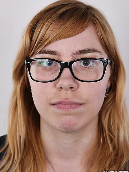 Nerdy chick glasses wearing