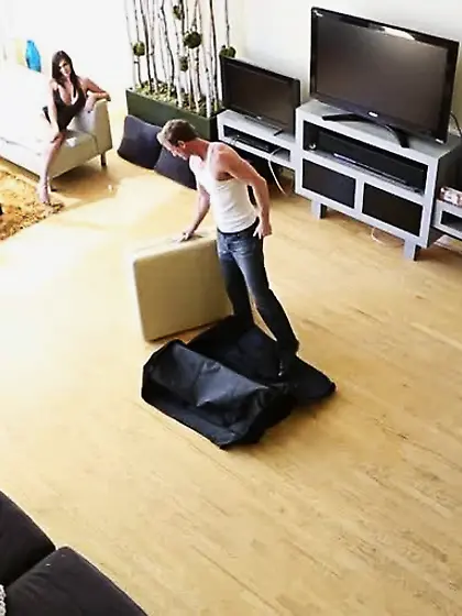 Face massage table moans