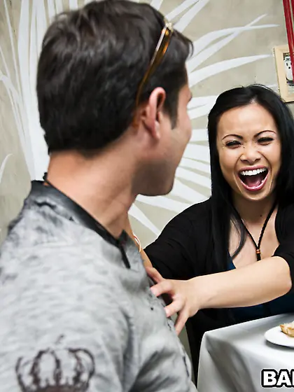 Mya Luanna takes her classy flamenco dress off and jumps on big