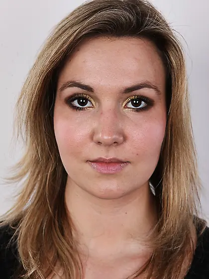 Lovely fair-haired vixen curvy