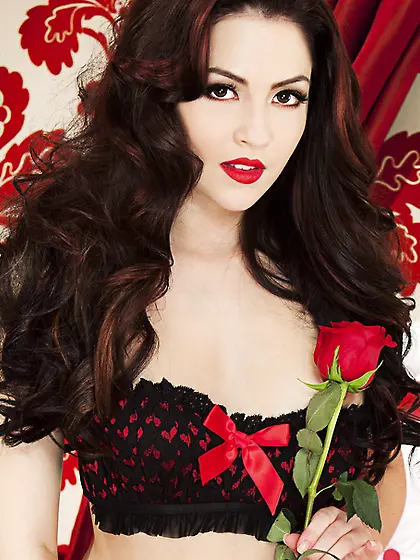 Sexy long hair brunette