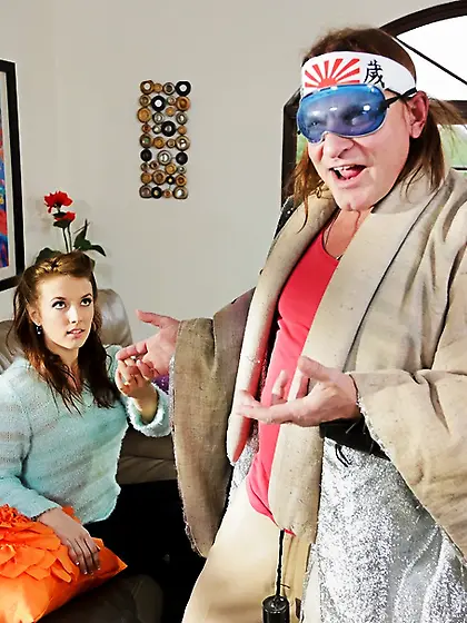 Weird blonde chubby guy