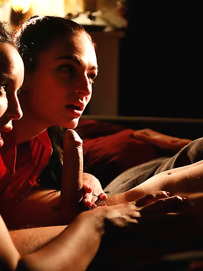 Francys Belle and Leanne Lace getting their tight pussies plowed