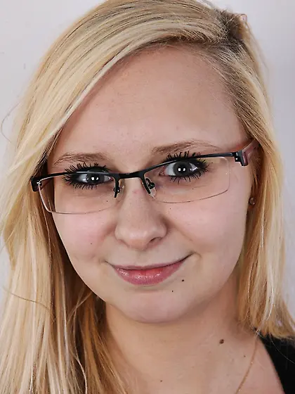Pretty blonde glasses strips